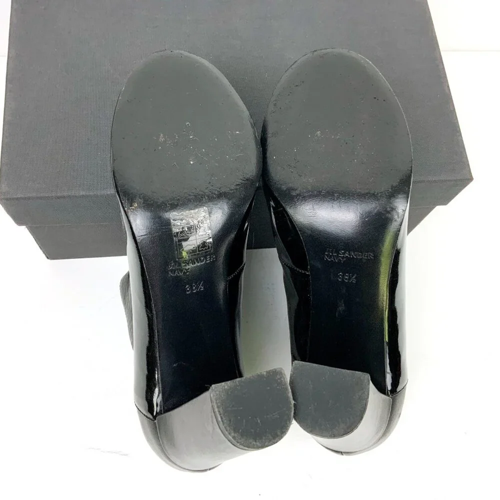 Jil Sander Navy Line Black Mix Leather Ankle Slip-OnBoots Sz 8 - Picture 15 of 16